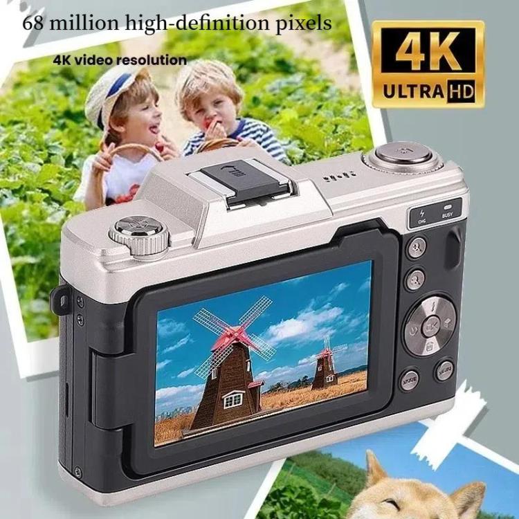 68MP Digital Camera Student CCD Travel Portable Retro Women Starter Flip Screen Card Camera(Black Standard+Android OTG Card Reader) - Video Cameras by PMC TechLife | Online Shopping South Africa | PMC TechLife | Buy Now Pay Later Mobicred