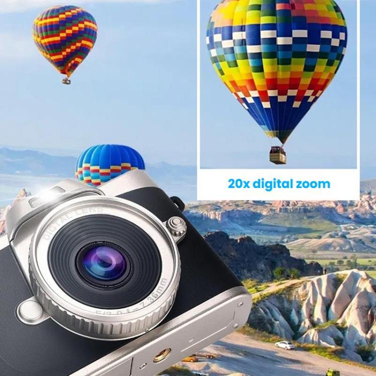 68MP Digital Camera Student CCD Travel Portable Retro Women Starter Flip Screen Card Camera(Black Standard+Android OTG Card Reader) - Video Cameras by PMC TechLife | Online Shopping South Africa | PMC TechLife | Buy Now Pay Later Mobicred
