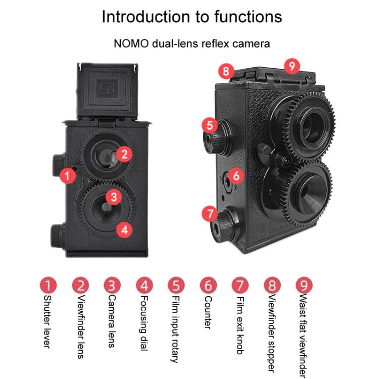 DIY Double Lens Assembly 35mm Film Camera Retro Nostalgic Double Reflection Film Camera(Black) - free shipping - PMC TechLife - Order now!