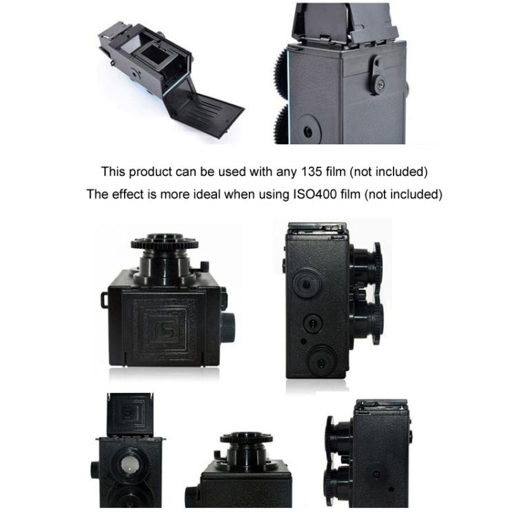 DIY Double Lens Assembly 35mm Film Camera Retro Nostalgic Double Reflection Film Camera(Black) - free shipping - PMC TechLife - Order now!
