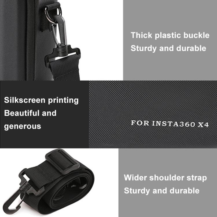 For Insta360 X4 BKANO INX4-002 Shoulder Handheld Storage Bag Crossbody Bag(Black) - free shipping - PMC TechLife - Order now!