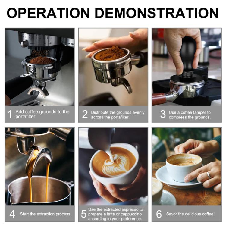 Coffee Constant Pressure Powder Press Adjustable Impact Hammer, Style: Black Flat Bottom(51mm) - free shipping - PMC TechLife - Order now!