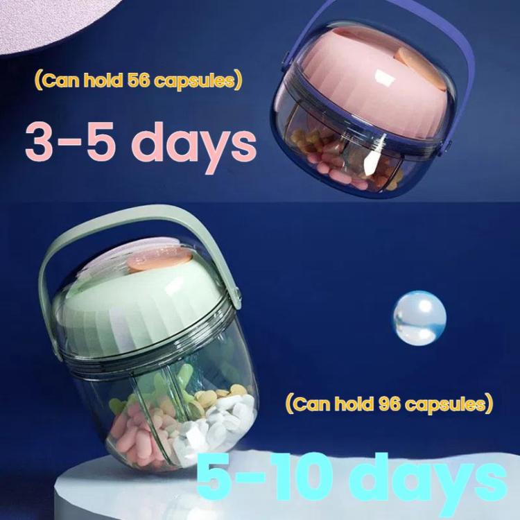 Portable Pill Box Sealed Waterproof Pill Dispenser Drugs Medicine Organizer Dispenser Box, Color: Small Pink - free shipping - PMC TechLife - Order now!
