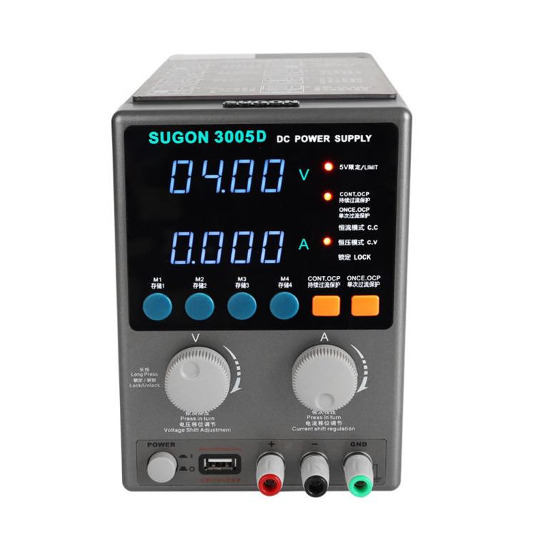 SUGON 3005D 4 Digital Display Power Supply Meter High Power Regulated Power Supply EU Plug - free shipping - PMC TechLife - Order now!
