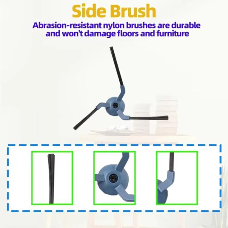 4pcs Side Brush For Eufy X10 Pro Omni Robot Vacuum Replacement Parts - Other Accessories by PMc TechLife | Online Shopping South Africa | PMc TechLife | Buy Now Pay Later Mobicred