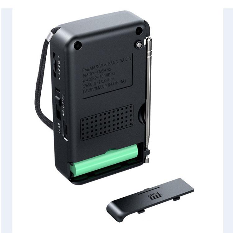 JOC TG-77 Mini FM / AM / SW Portable Full-Band Full-Channel Radio(Black) - free shipping - PMC TechLife - Order now!