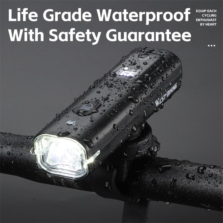 WEST BIKING Bicycle Waterproof TYPE-C Rechargeable High-Brightness Headlight, Style: Regular - Headlights by WEST BIKING | Online Shopping South Africa | PMC TechLife | Buy Now Pay Later Mobicred