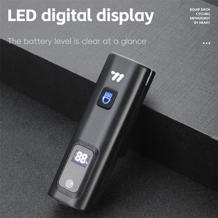 WEST BIKING Bicycle Waterproof TYPE-C Rechargeable High-Brightness Headlight, Style: Digital Battery Display - free shipping - PMC TechLife - Order now!