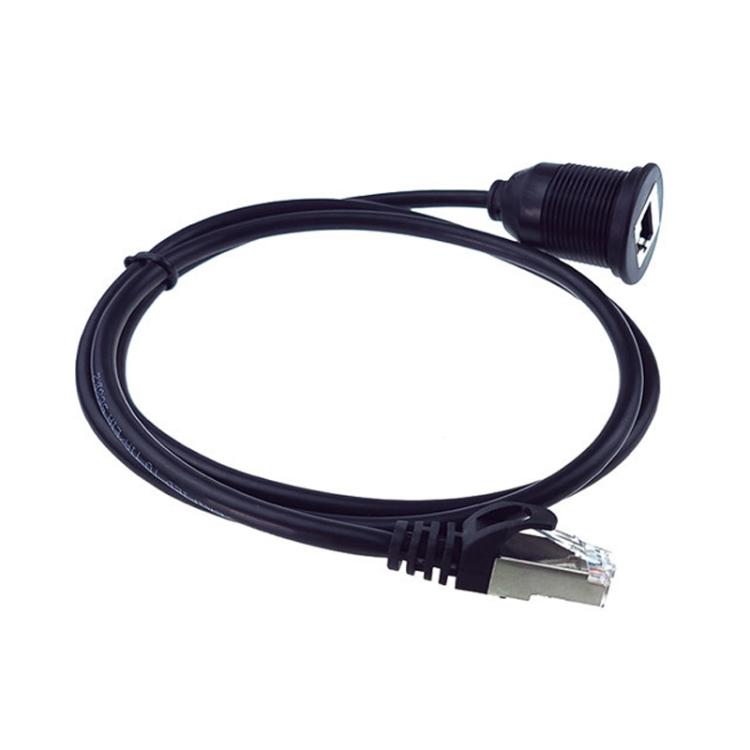 1m RJ45 CAT5e Ultra Category 5 Cable Round Single Port Male To Female Car Waterproof Cable - DIY Cables by PMc TechLife | Online Shopping South Africa | PMc TechLife | Buy Now Pay Later Mobicred