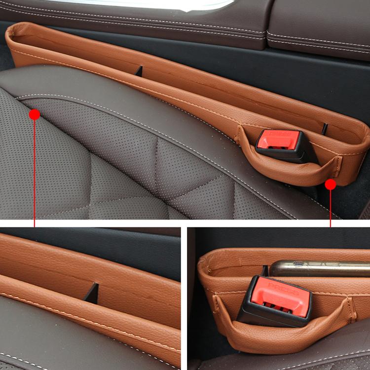 4207 1pair Universal Car Gap Storage Box Interior Decoration Supplies Car Storage Box(Brown) - Stowing Tidying by PMc TechLife | Online Shopping South Africa | PMc TechLife | Buy Now Pay Later Mobicred