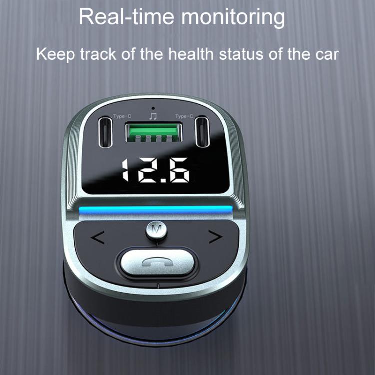 GZ07 Car Voltage Digital Display Fast Charger Vehicle MP3 Bluetooth Player - Car Charger by PMc TechLife | Online Shopping South Africa | PMc TechLife | Buy Now Pay Later Mobicred