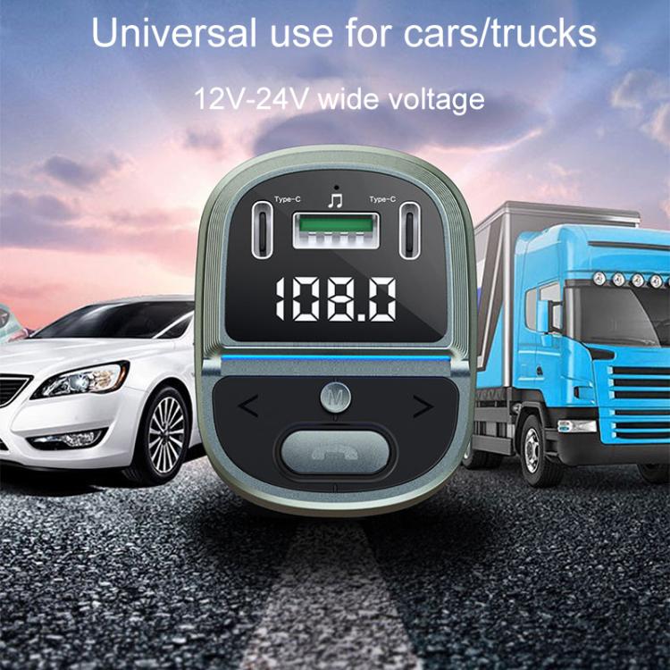 GZ07 Car Voltage Digital Display Fast Charger Vehicle MP3 Bluetooth Player - Car Charger by PMc TechLife | Online Shopping South Africa | PMc TechLife | Buy Now Pay Later Mobicred