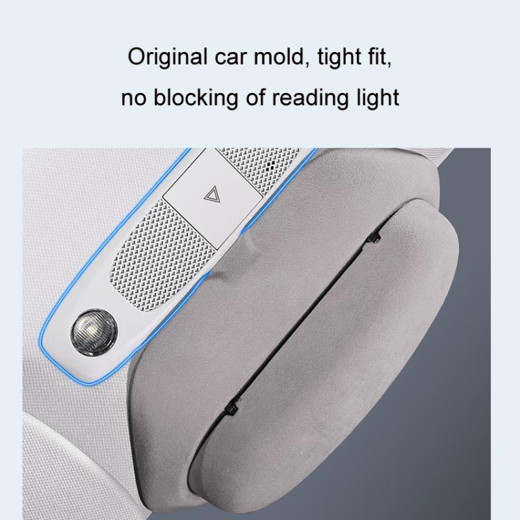 For Tesla Suede Leather Glasses Storage Box, Model: 2024 Model 3 Black - Sunglasses & Glasses Clips by PMc TechLife | Online Shopping South Africa | PMc TechLife | Buy Now Pay Later Mobicred