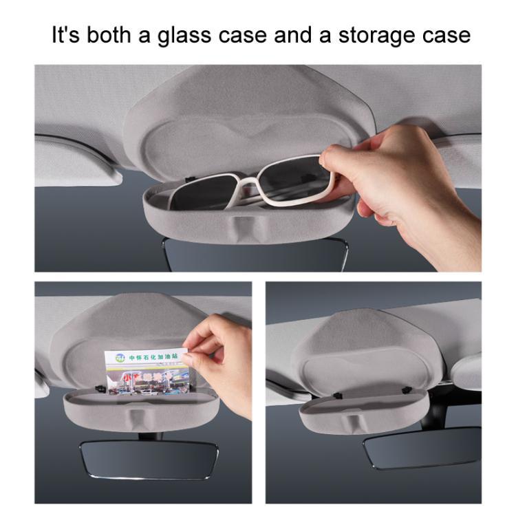 For Tesla Suede Leather Glasses Storage Box, Model: Model Y Black - Sunglasses & Glasses Clips by PMc TechLife | Online Shopping South Africa | PMc TechLife | Buy Now Pay Later Mobicred