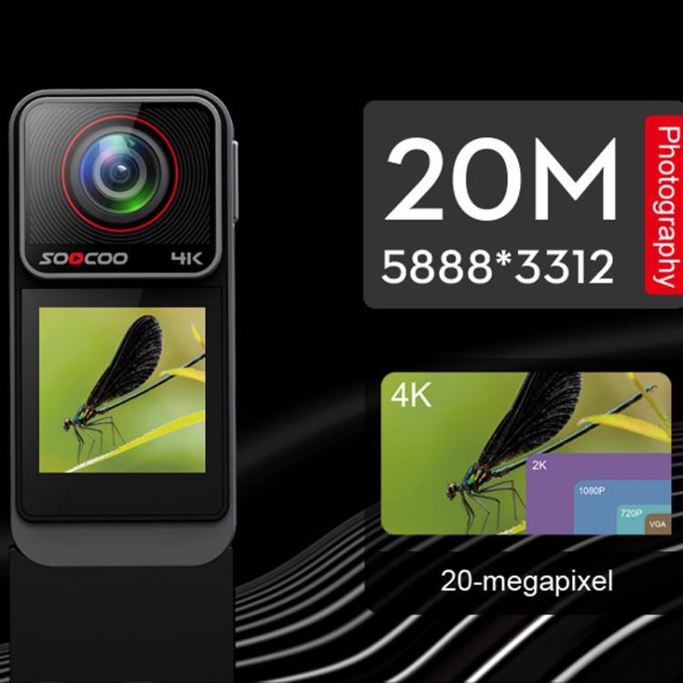 SOOCOO SAW1 Pro With 128G Memory Card 4K HD Anti-Shake Waterproof Motorcycle Riding Recorder Chest Head Mounted Diving Thumb Camera - free shipping - PMC TechLife - Order now!