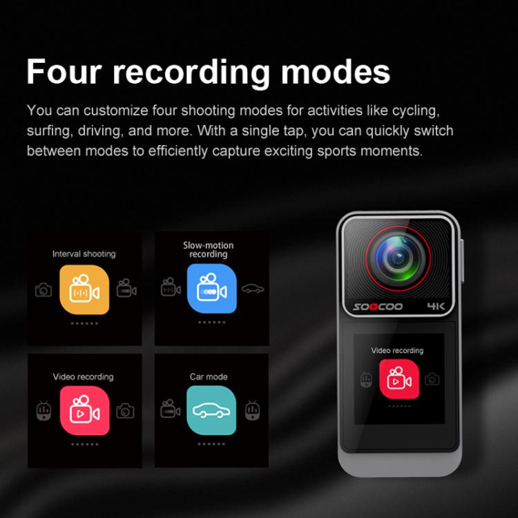 SOOCOO SAW1 With 32G Memory Card 4K HD Anti-Shake Waterproof Motorcycle Riding Recorder Chest Head Mounted Diving Thumb Camera - free shipping - PMC TechLife - Order now!