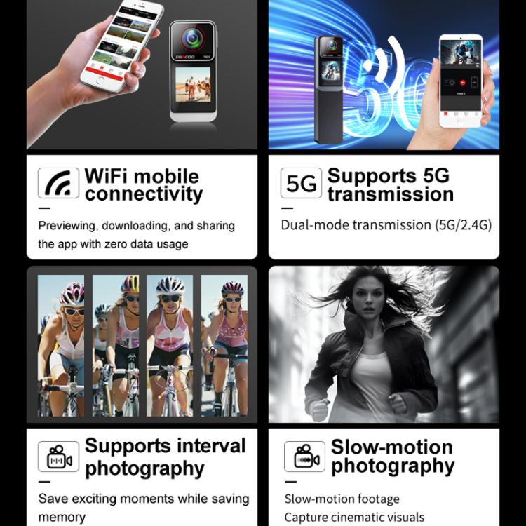 SOOCOO SAW1 With 32G Memory Card 4K HD Anti-Shake Waterproof Motorcycle Riding Recorder Chest Head Mounted Diving Thumb Camera - free shipping - PMC TechLife - Order now!