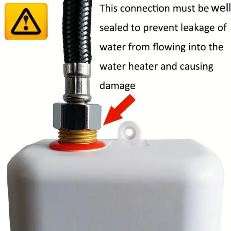 3000W Small Tankless Electric Water Heater For Kitchen Bathroom UK Plug(White) - free shipping - PMC TechLife - Order now!