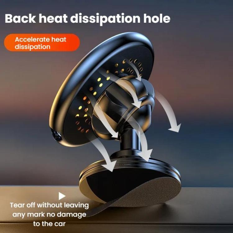 15W Car Magnetic Wireless Charging Phone Holder Alloy Base, Spec: Adhesive Silver - Wireless Charger Holders by PMc TechLife | Online Shopping South Africa | PMc TechLife | Buy Now Pay Later Mobicred