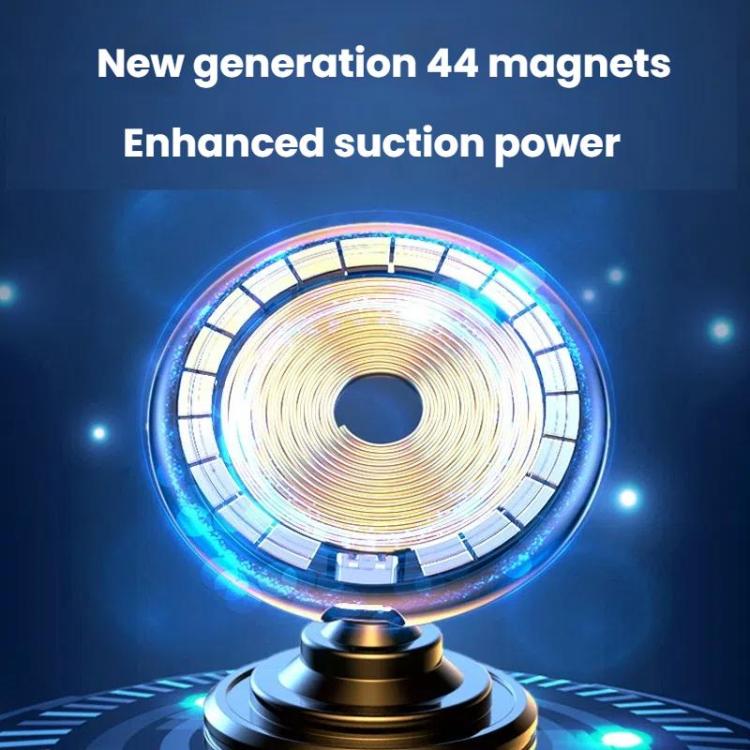 15W Car Magnetic Wireless Charging Phone Holder Alloy Base, Spec: Adhesive Silver - Wireless Charger Holders by PMc TechLife | Online Shopping South Africa | PMc TechLife | Buy Now Pay Later Mobicred