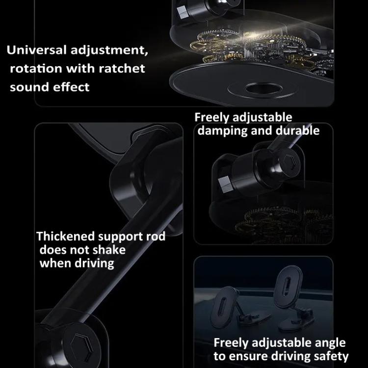 Foldable Magnetic Car Phone Holder Mount Multi-angle Adjustable Cellphone Navigation Bracket(Black) - Universal Car Holders by PMC TechLife | Online Shopping South Africa | PMC TechLife | Buy Now Pay Later Mobicred