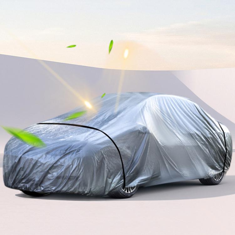 Car PE Film Waterproof And Dustproof Four Seasons Universal Coat Cover, Size: XL(Silver Gray) - PE Material by PMc TechLife | Online Shopping South Africa | PMc TechLife | Buy Now Pay Later Mobicred