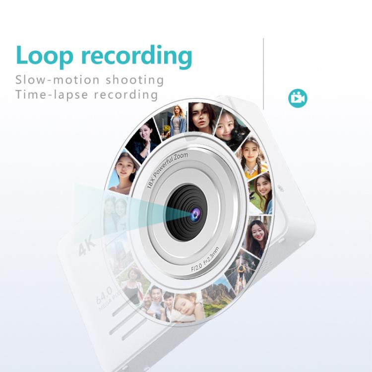 Anytek S7 4K HD Digital Camera Self-Timer Travel Camera Student Kids Card Camera(Pink) - free shipping - PMC TechLife - Order now!