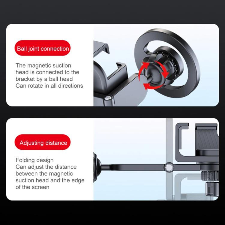 Magnetic Car Phone Holder Mount for Tesla Model 3/Y / AITO / NIO / Lixiang Auto(Black) - Universal Car Holders by PMc TechLife | Online Shopping South Africa | PMc TechLife | Buy Now Pay Later Mobicred