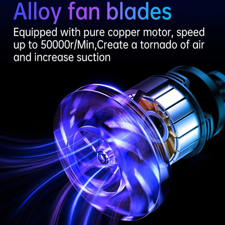 V8 Car Mini Portable Powerful Suction LED Flashing Warning Light Outdoor Lighting Vacuum Cleaner - Vacuum Cleaner by PMc TechLife | Online Shopping South Africa | PMc TechLife | Buy Now Pay Later Mobicred