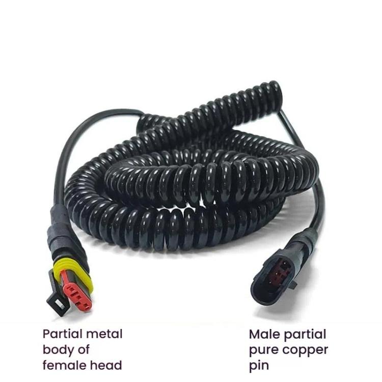 For CNHTC SINOTRUK HOWO SITRAK Four Way Monitoring Camera Spring Wire 8m - DIY Cables by PMc TechLife | Online Shopping South Africa | PMc TechLife | Buy Now Pay Later Mobicred