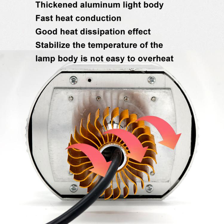 Motorcycle Electric Vehicle General Modification LED Headlight 4 Beads Double Lens Lamps, Style: Ice Blue Aperture+Blue Devil Eye - Headlights by PMC TechLife | Online Shopping South Africa | PMC TechLife | Buy Now Pay Later Mobicred