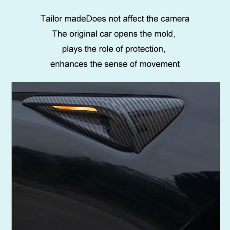 For Tesla 2024 Model 3 Fenders Side Labels Camera Cover Stickers, Color: Frosted Matt Black - Decorative Sticker by PMC TechLife | Online Shopping South Africa | PMC TechLife | Buy Now Pay Later Mobicred