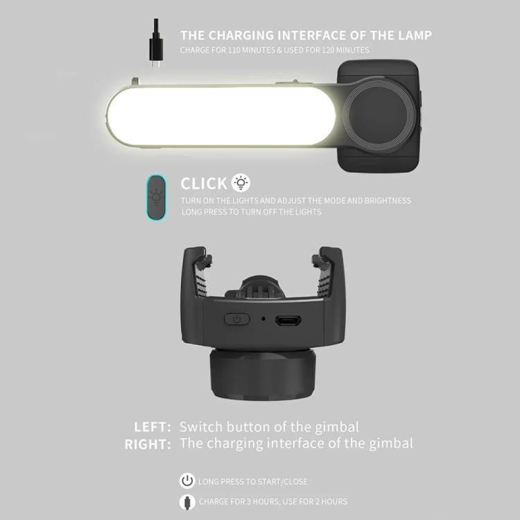 L09 Mini Handheld Folding Anti-shake Stabilizer Bluetooth Beauty Fill Light Selfie Stick(White) - Selfie Sticks by PMC TechLife | Online Shopping South Africa | PMC TechLife | Buy Now Pay Later Mobicred