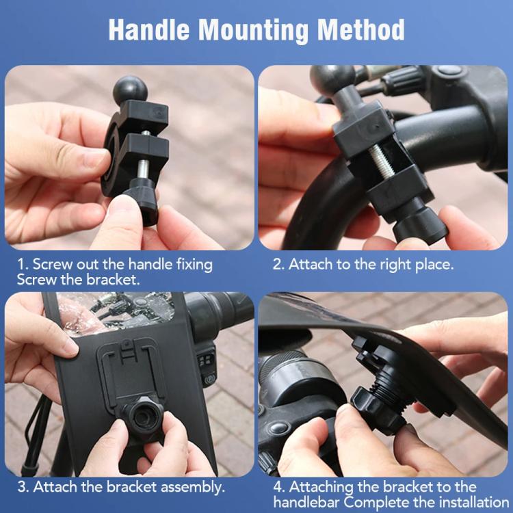 Bicycle Waterproof Phone Bag Mount Stand 360 Degree Rotation Motorcycle Bike Cellphone Holder, Spec: Handlebar Model - Holders by PMc TechLife | Online Shopping South Africa | PMc TechLife | Buy Now Pay Later Mobicred