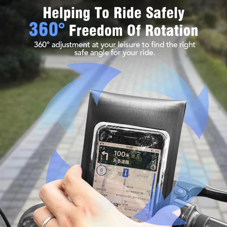 Bicycle Waterproof Phone Bag Mount Stand 360 Degree Rotation Motorcycle Bike Cellphone Holder, Spec: Handlebar Model - Holders by PMc TechLife | Online Shopping South Africa | PMc TechLife | Buy Now Pay Later Mobicred