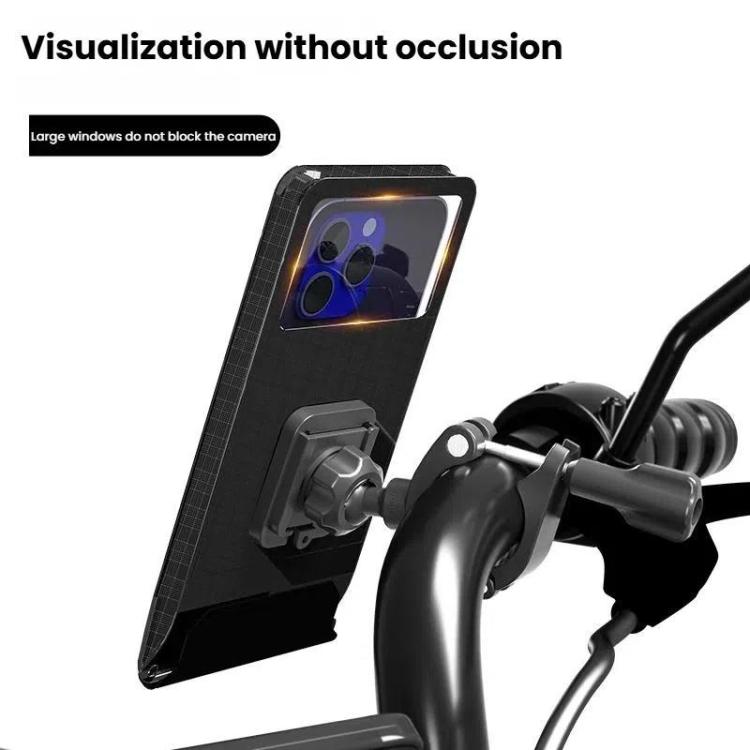 Bicycle Holder Waterproof Pouch Bag Bike Motorcycle Handlebar Mirror Phone Stand Mount, Size: L - Holders by PMC TechLife | Online Shopping South Africa | PMC TechLife | Buy Now Pay Later Mobicred