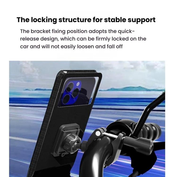Bicycle Holder Waterproof Pouch Bag Bike Motorcycle Handlebar Mirror Phone Stand Mount, Size: L - Holders by PMC TechLife | Online Shopping South Africa | PMC TechLife | Buy Now Pay Later Mobicred