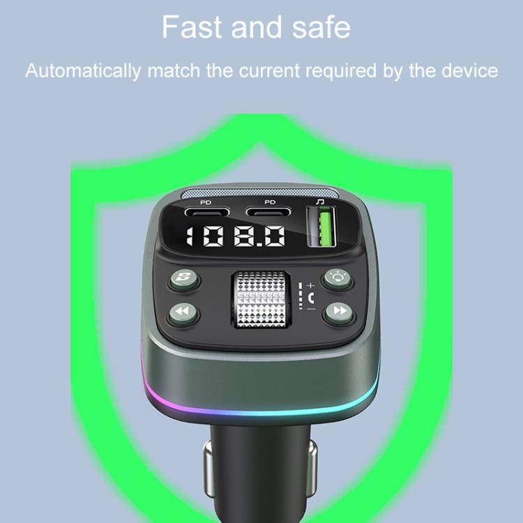 GZ08 Car Voltage Display Fast Charger Subwoofer MP3 Bluetooth Player - Car Charger by PMc TechLife | Online Shopping South Africa | PMc TechLife | Buy Now Pay Later Mobicred