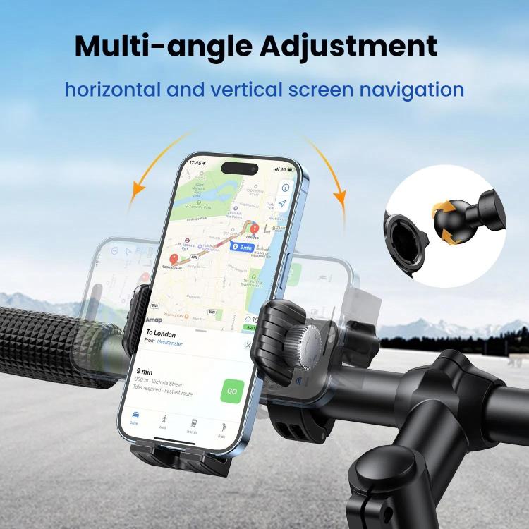 Bicycle Motorcycle Shock Absorption Mobile Phone Holder Gravity Navigation Mount(Red) - Holders by PMc TechLife | Online Shopping South Africa | PMc TechLife | Buy Now Pay Later Mobicred