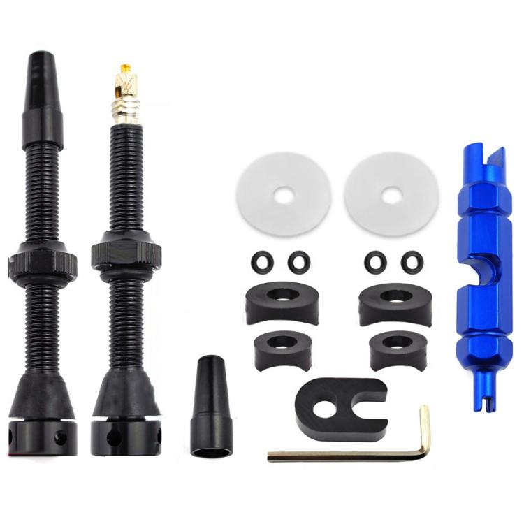 Mountain Road Bike Tubeless French Vacuum Valve, Color: 60mm Black A - free shipping - PMC TechLife - Order now!