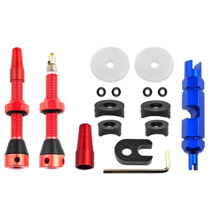 Mountain Road Bike Tubeless French Vacuum Valve, Color: 44mm Red B - Tire Valve Caps by PMC TechLife | Online Shopping South Africa | PMC TechLife | Buy Now Pay Later Mobicred