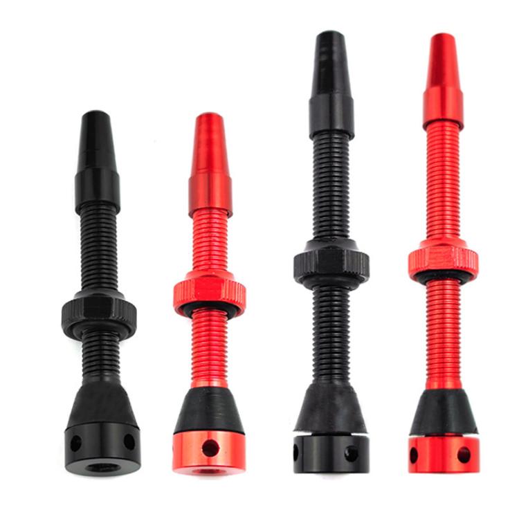 Mountain Road Bike Tubeless French Vacuum Valve, Color: 44mm Red A - free shipping - PMC TechLife - Order now!
