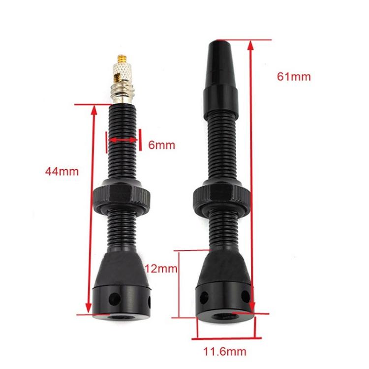 Mountain Road Bike Tubeless French Vacuum Valve, Color: 44mm Black B - Tire Valve Caps by PMC TechLife | Online Shopping South Africa | PMC TechLife | Buy Now Pay Later Mobicred