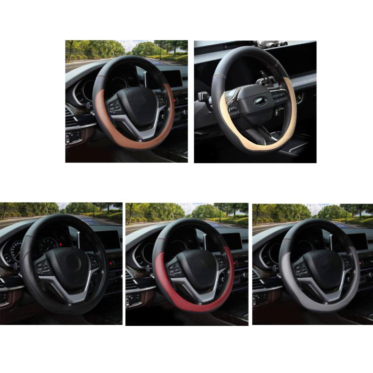 38cm Cars Universal Microfiber Steering Wheel Cover(Wine Red) - Steering Wheel Accessories by PMc TechLife | Online Shopping South Africa | PMc TechLife | Buy Now Pay Later Mobicred