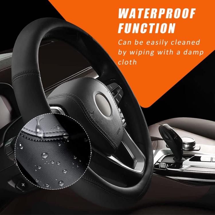 38cm Cars Universal Microfiber Steering Wheel Cover(Coffee) - Steering Wheel Accessories by PMc TechLife | Online Shopping South Africa | PMc TechLife | Buy Now Pay Later Mobicred