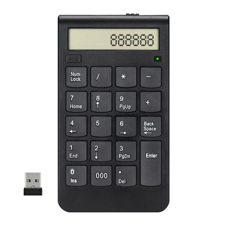 2.4G Dual-Mode Display Digital Keypad Cashier Office Computer Rechargeable Wireless Keyboard - Mini Keyboard by PMC TechLife | Online Shopping South Africa | PMC TechLife | Buy Now Pay Later Mobicred