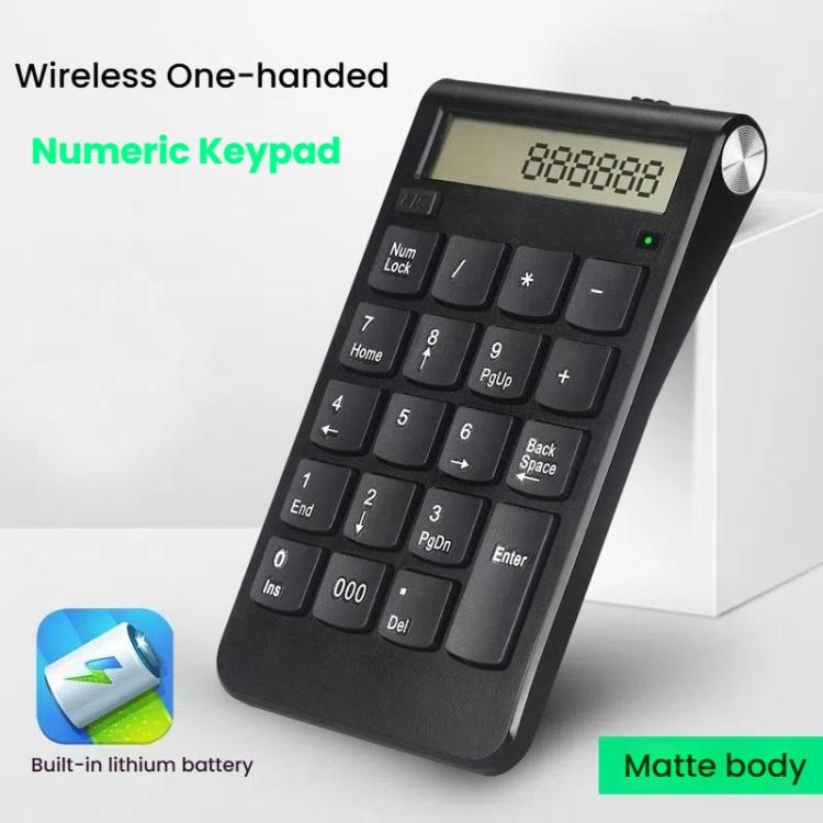 2.4G Dual-Mode Display Digital Keypad Cashier Office Computer Rechargeable Wireless Keyboard - Mini Keyboard by PMC TechLife | Online Shopping South Africa | PMC TechLife | Buy Now Pay Later Mobicred