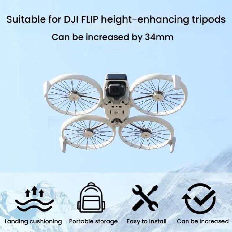 1pair For DJI Flip Drone Landing Gear Height Enhancement Rear Stand Gimbal Protector Bracket Accessories - free shipping - PMC TechLife - Order now!
