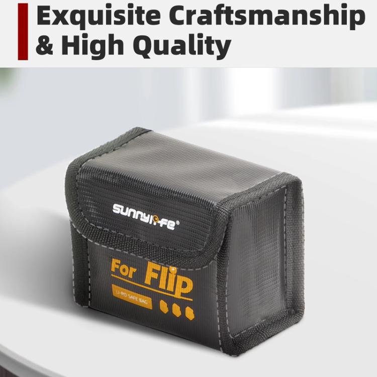 For DJI Flip Sunnylife Battery Explosion Proof Bag Li-ion Safety Storage Bag Flame Retardant Protective Bag Large (For 2 Batteries) - free shipping - PMC TechLife - Order now!