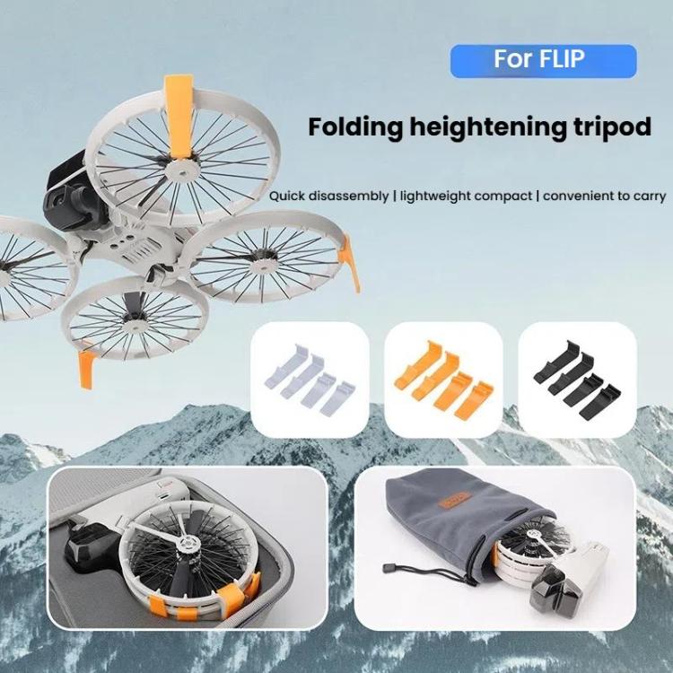 For DJI Flip CQT 4 In 1 Drone Folding Booster Stand Scratch and Wear Resistant Landing Protective Bracket(Orange) - free shipping - PMC TechLife - Order now!